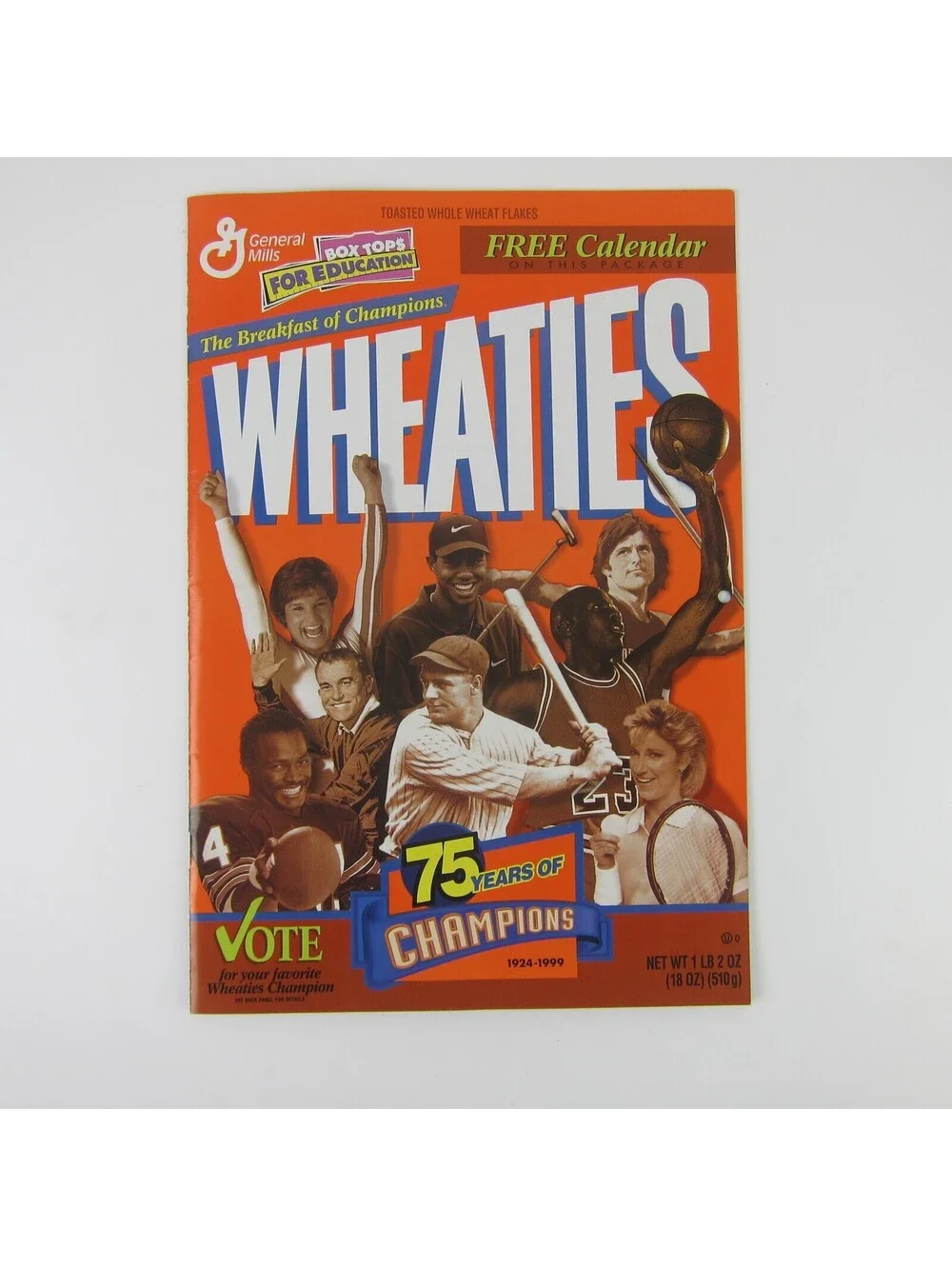 Vintage Wheaties Calendar 1999 Champions & Voting Poster 75 Years Of Champions